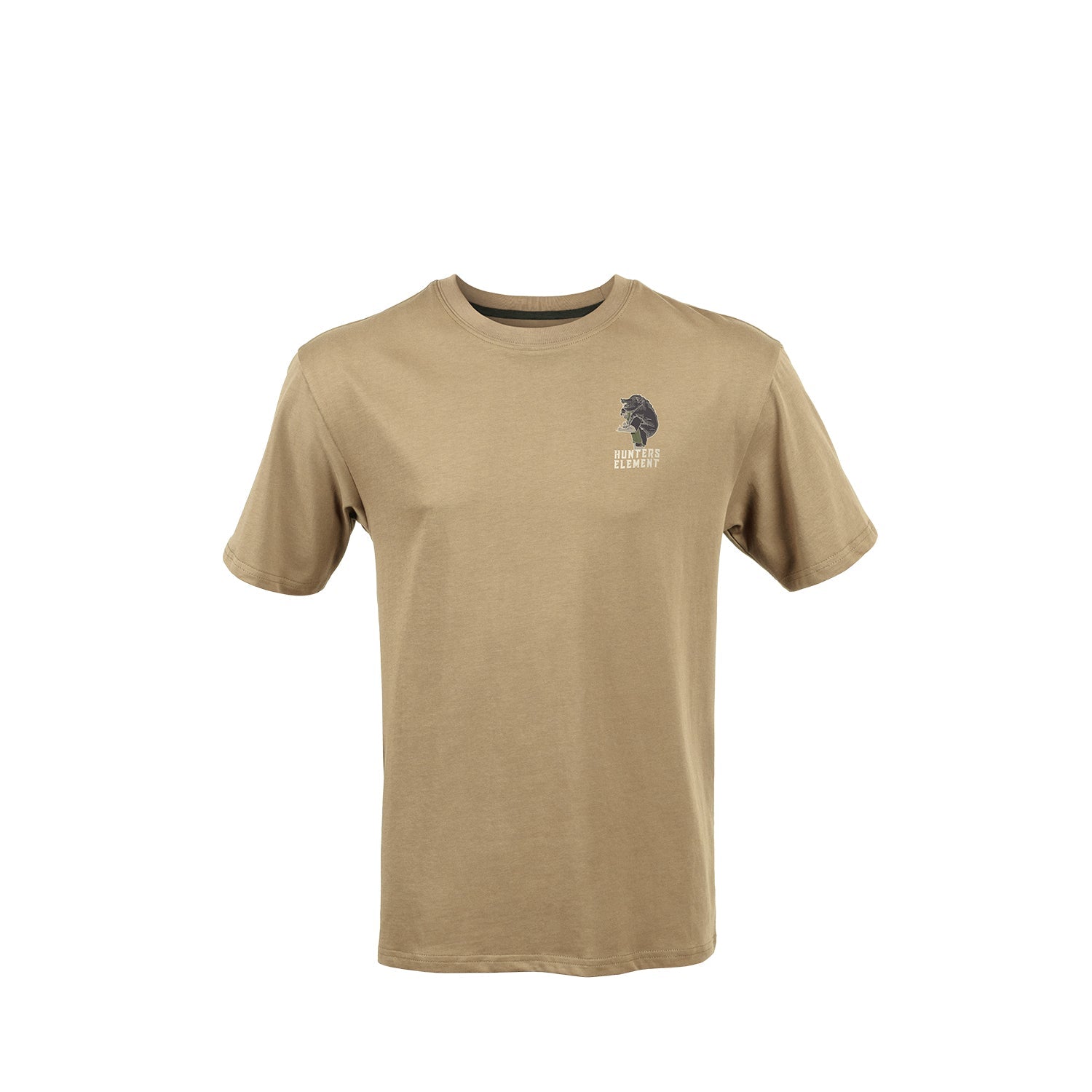 Mens Tussock cotton t shirt nz with pig hunting graphic back